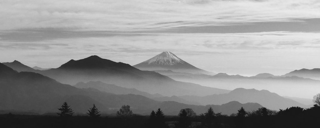 富士山を望む